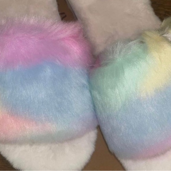 NIB Koolaburra by UGG Women’s Size 9 Fuzz-ah Slipper Pastel Abstract Lug Sole - Picture 4 of 7